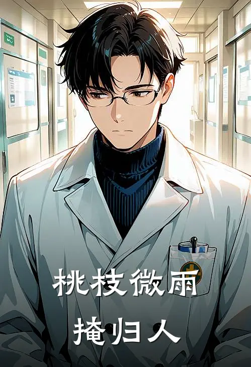 桃枝微雨掩归人